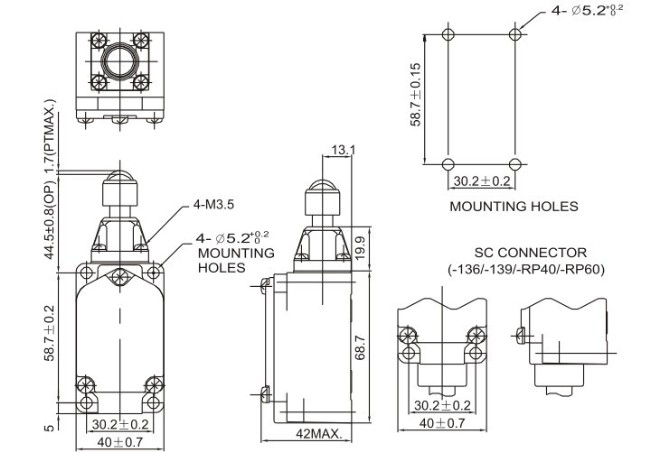 耐高溫行程限位開(kāi)關(guān)KJT-XW6K