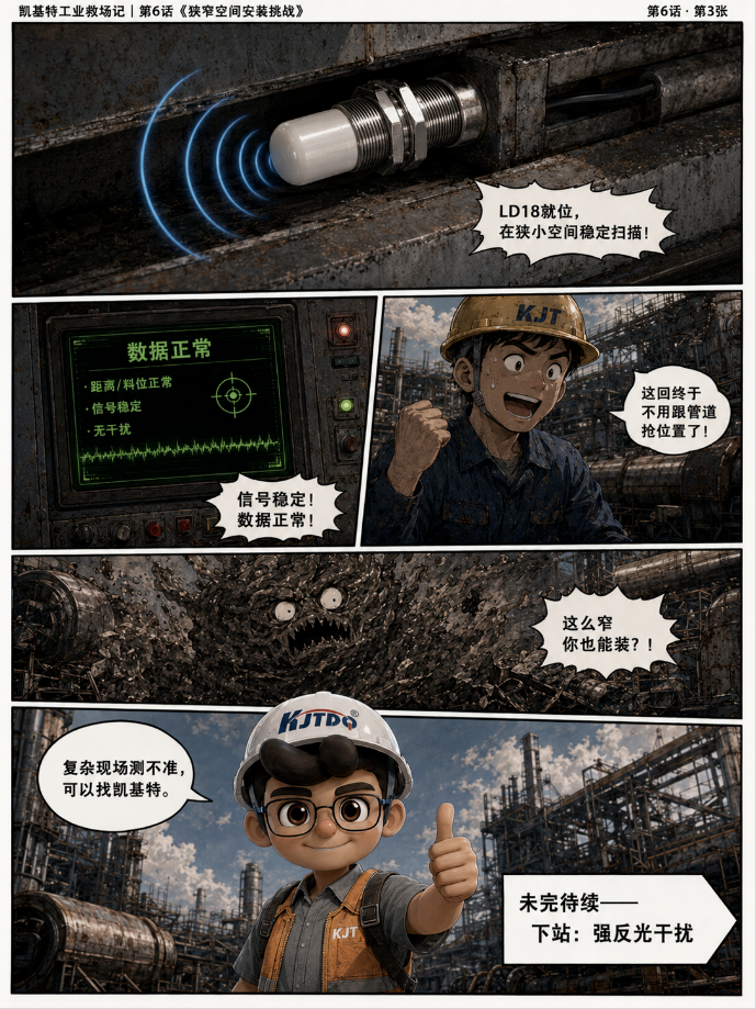 凱基特工業(yè)救場記｜KJT-LD18 高精度雷達傳感器，復雜工況里的穩(wěn)定答案