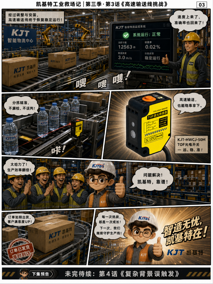 凱基特工業(yè)救場記｜KJT-50M TOF激光光電傳感器