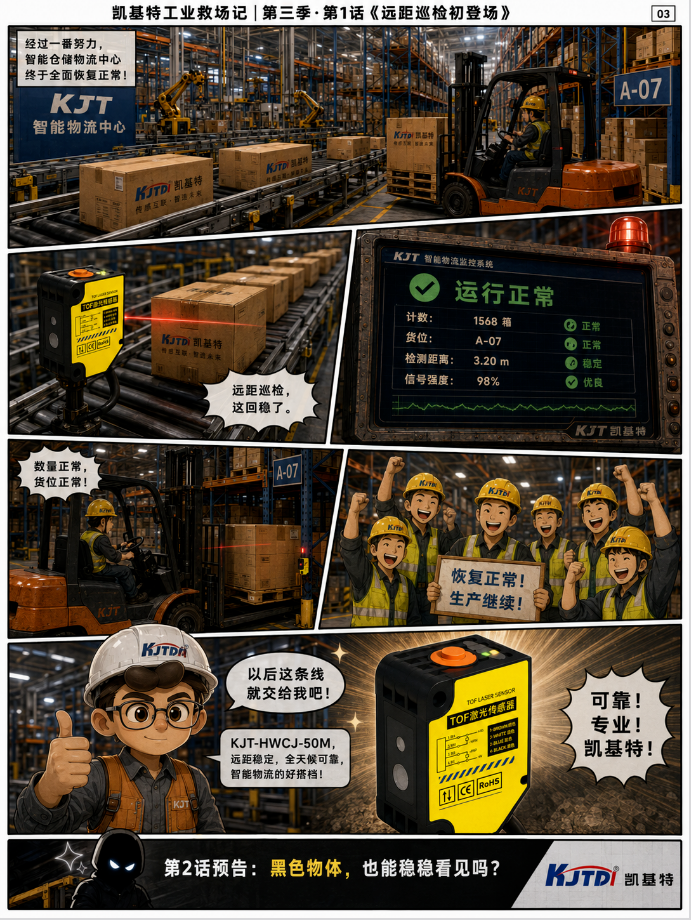 凱基特工業(yè)救場記｜KJT-50M TOF激光光電傳感器