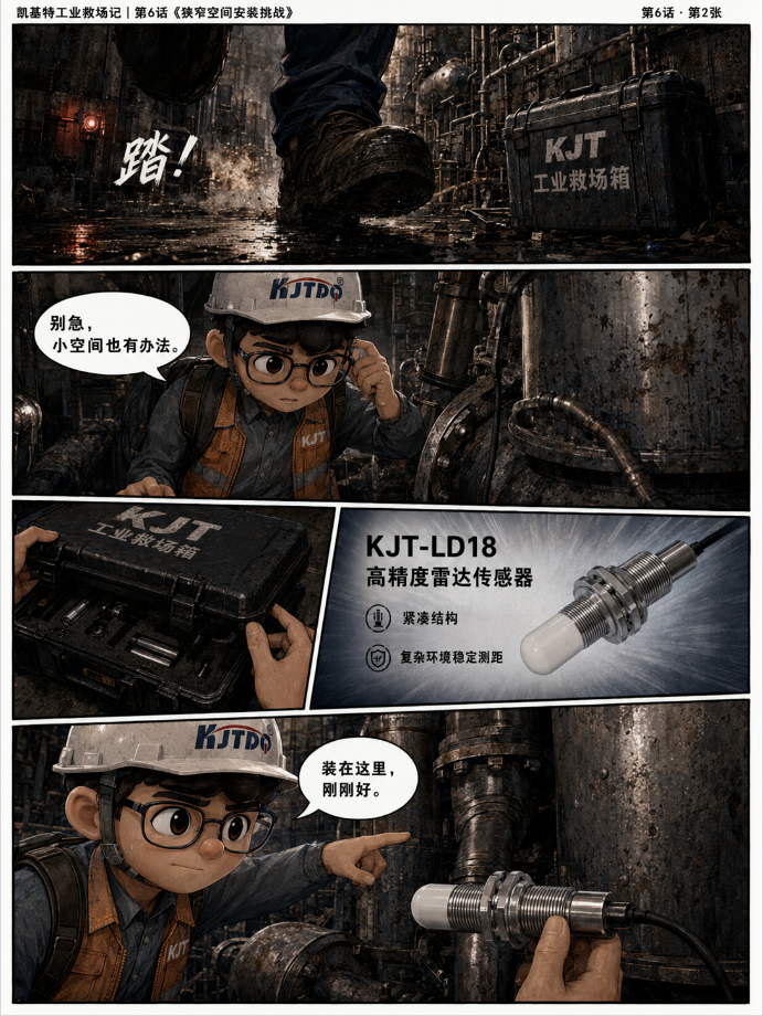 凱基特工業(yè)救場記｜KJT-LD18 高精度雷達傳感器，復雜工況里的穩(wěn)定答案