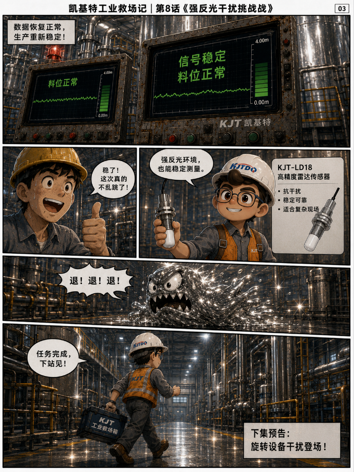 凱基特工業(yè)救場記｜KJT-LD18 高精度雷達傳感器，復雜工況里的穩(wěn)定答案