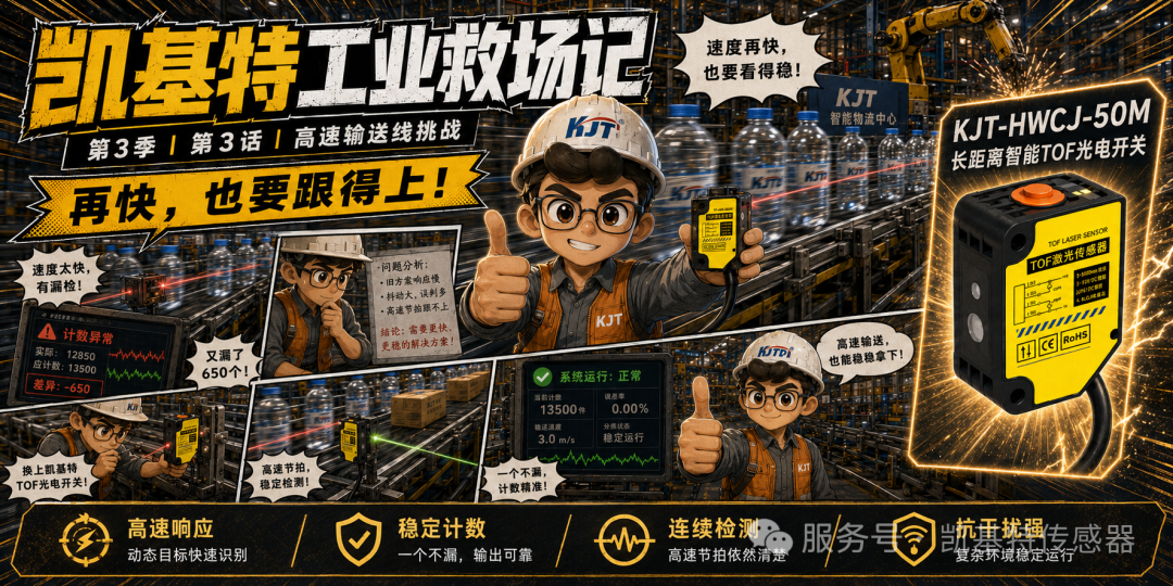凱基特工業(yè)救場記｜KJT-50M TOF激光光電傳感器