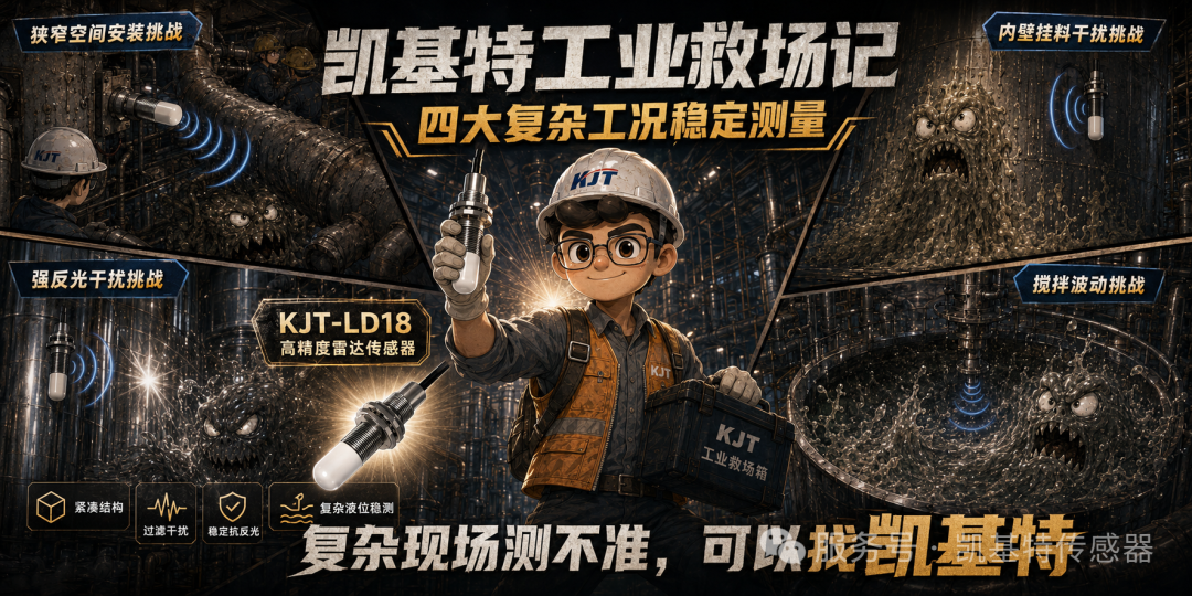 凱基特工業(yè)救場記｜KJT-LD18 高精度雷達傳感器，復雜工況里的穩(wěn)定答案