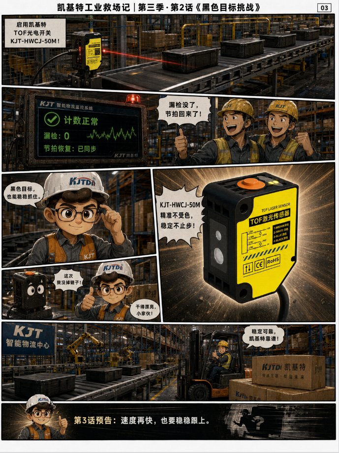 凱基特工業(yè)救場記｜KJT-50M TOF激光光電傳感器
