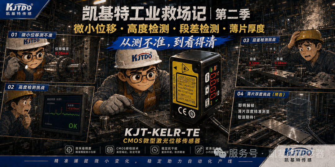凱基特工業(yè)救場記｜CMOS微型激光位移傳感器：微小位移、高度差、段差，一個個看準(zhǔn)！
