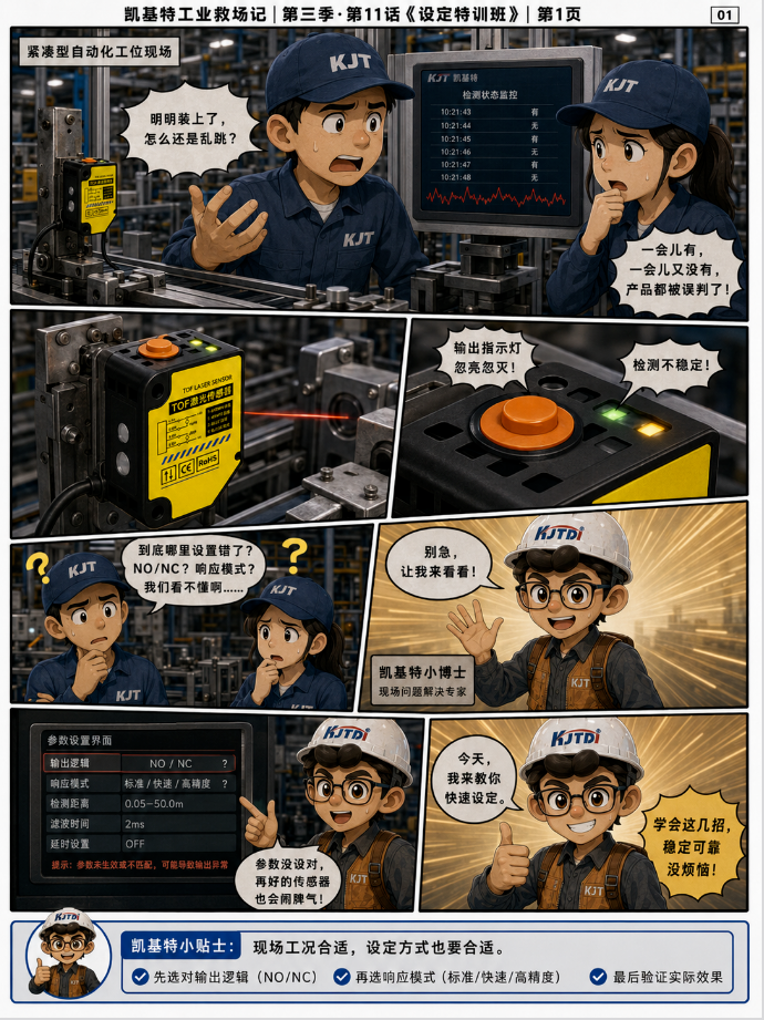 凱基特工業(yè)救場記·第三季收官｜TOF 激光光電傳感器：強(qiáng)光、對位、缺料、雨霧、多規(guī)格、透明瓶，一個(gè)都穩(wěn)！