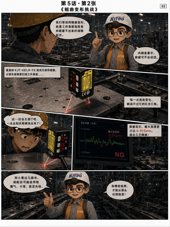 凱基特工業(yè)救場記｜CMOS微型激光位移傳感器：微米級檢測！薄片厚度  ×  翹曲變形  ×  機械手對位
