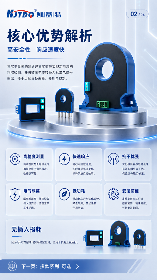 产品推荐 | 凯基特霍尔电量传感器，让每一组电流数据更可靠