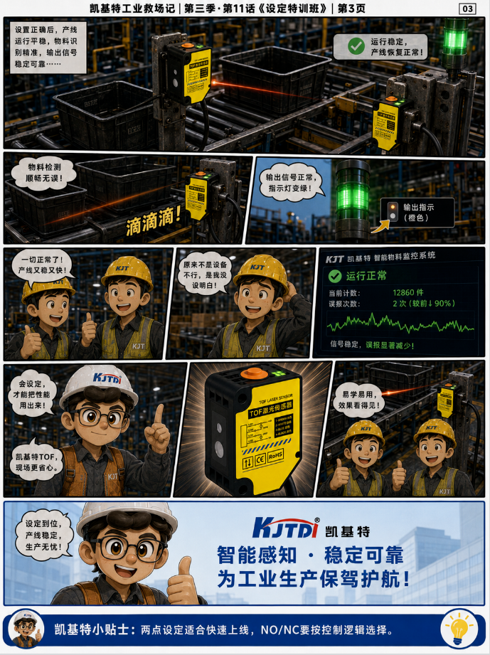 凱基特工業(yè)救場記·第三季收官｜TOF 激光光電傳感器：強(qiáng)光、對位、缺料、雨霧、多規(guī)格、透明瓶，一個(gè)都穩(wěn)！