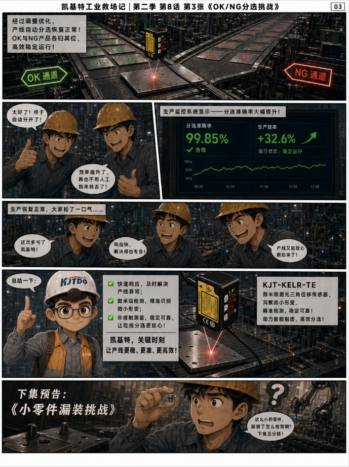 工業(yè)救場(chǎng)記｜CMOS微型激光位移傳感器：膠層厚度、OK/NG分選、微小零件漏裝