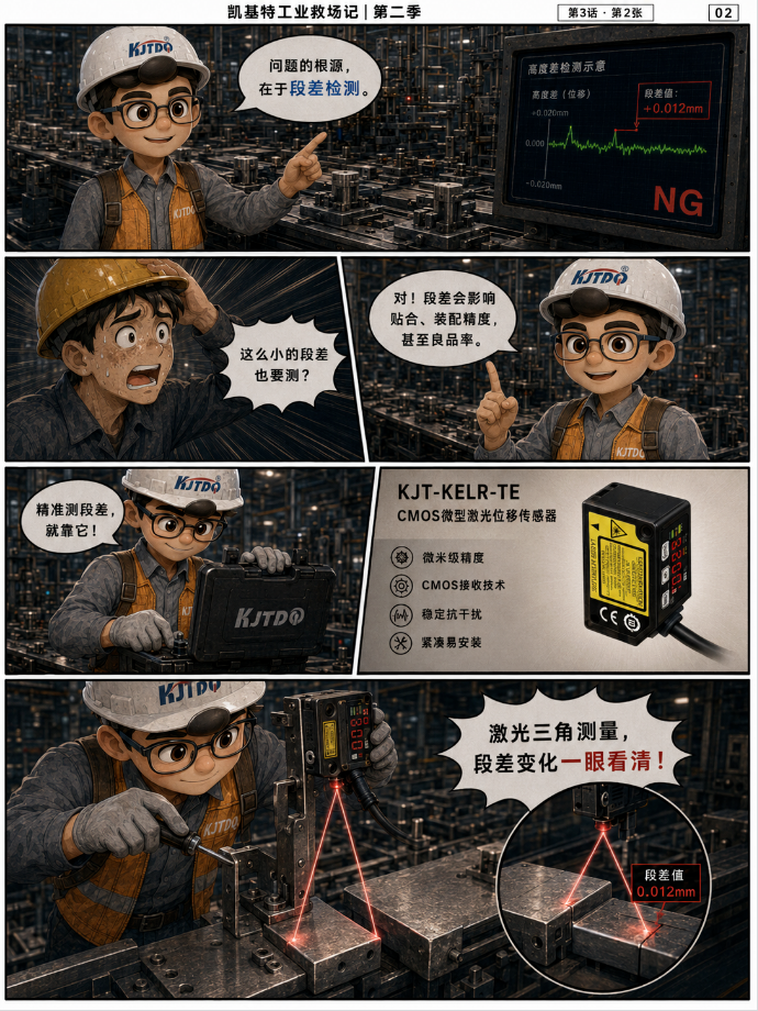 凱基特工業(yè)救場記｜CMOS微型激光位移傳感器：微小位移、高度差、段差，一個個看準(zhǔn)！
