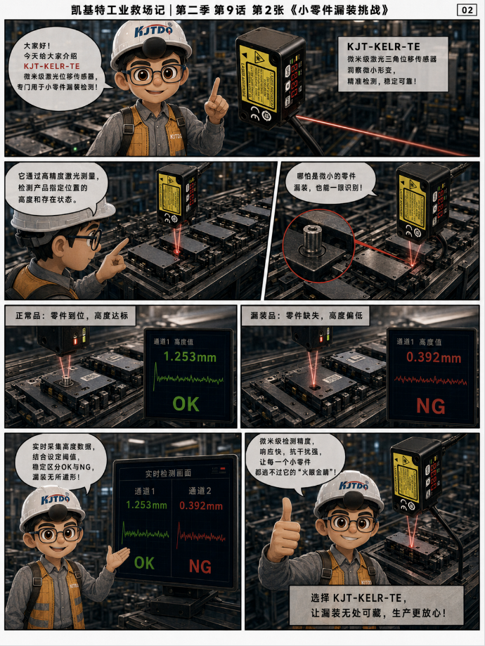 工業(yè)救場(chǎng)記｜CMOS微型激光位移傳感器：膠層厚度、OK/NG分選、微小零件漏裝
