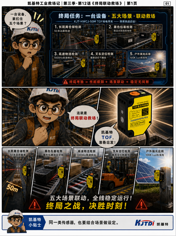 凱基特工業(yè)救場記·第三季收官｜TOF 激光光電傳感器：強(qiáng)光、對位、缺料、雨霧、多規(guī)格、透明瓶，一個(gè)都穩(wěn)！