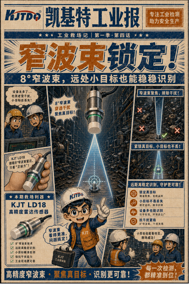 工业专刊第4期 | 机械臂差点“抓错人”？8°窄波束，KJT-LD18锁定真正目标！