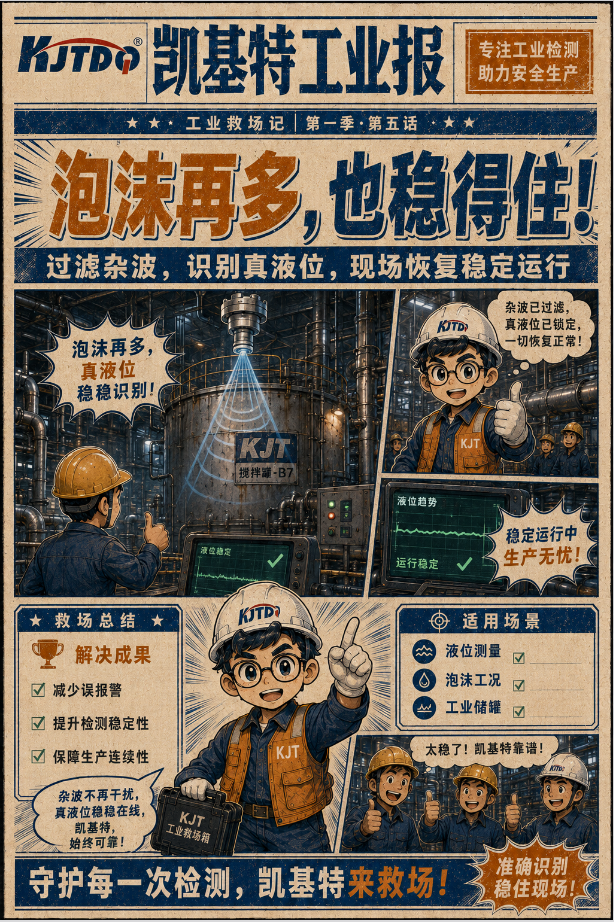 工业专刊第5期 | 泡沫在闹,液位不能乱!凯基特LD18毫米波雷达:泡沫干扰挑战 工业专刊第5期 | 泡沫在闹,液位不能乱!凯基特LD18毫米波雷达:泡沫干扰挑战